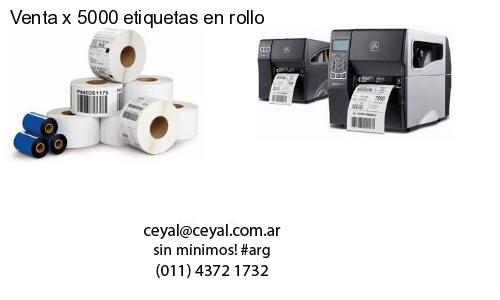 Venta x 5000 etiquetas en rollo