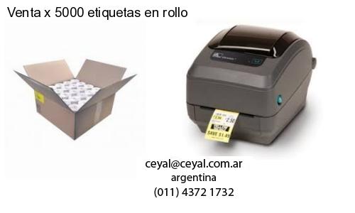 Venta x 5000 etiquetas en rollo