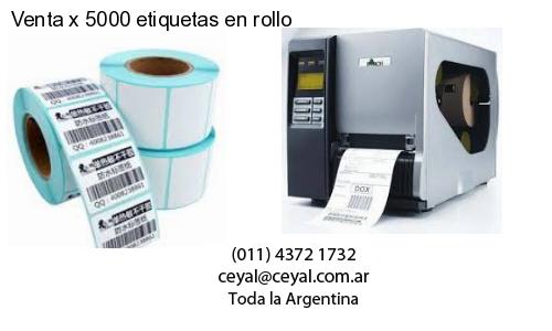 Venta x 5000 etiquetas en rollo