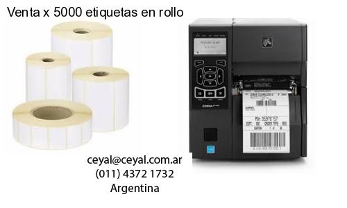 Venta x 5000 etiquetas en rollo