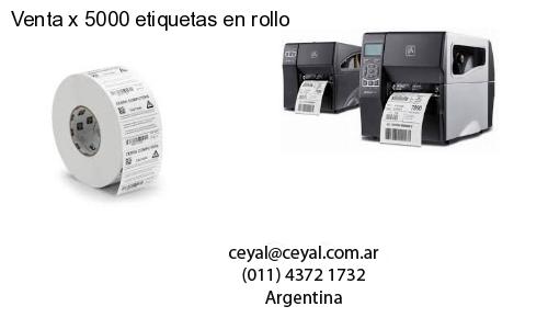 Venta x 5000 etiquetas en rollo