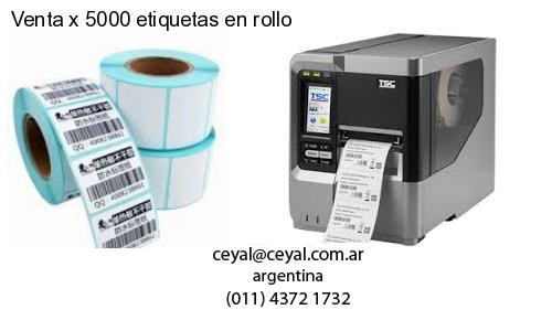 Venta x 5000 etiquetas en rollo