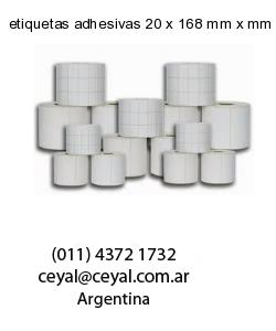 etiquetas adhesivas 20 x 168 mm x mm