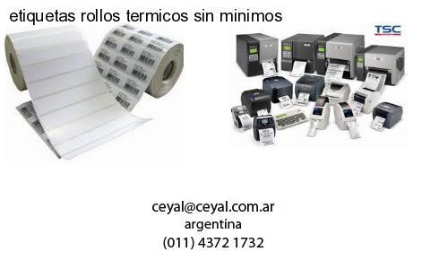 etiquetas rollos termicos sin minimos