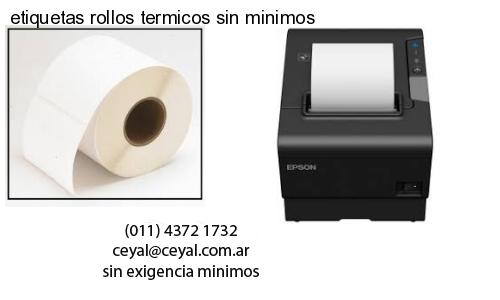 etiquetas rollos termicos sin minimos