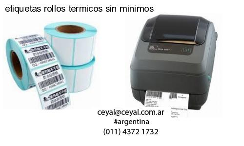 etiquetas rollos termicos sin minimos