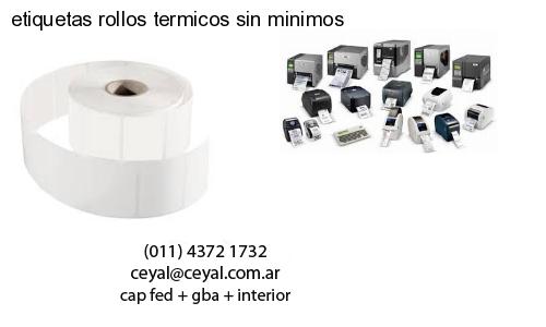 etiquetas rollos termicos sin minimos