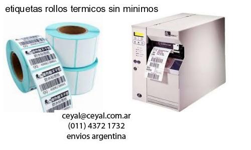 etiquetas rollos termicos sin minimos