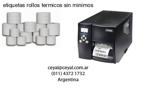 etiquetas rollos termicos sin minimos