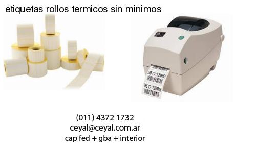 etiquetas rollos termicos sin minimos