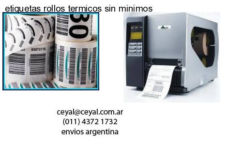 etiquetas rollos termicos sin minimos