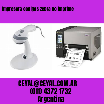 impresora codigos zebra no imprime
