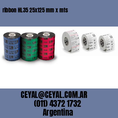 ribbon HL35 25×125 mm x mts