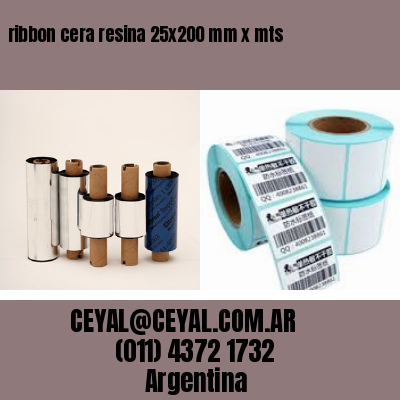 ribbon cera resina 25×200 mm x mts
