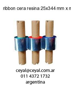 ribbon cera resina 25x344 mm x mts