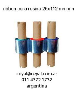 ribbon cera resina 26x112 mm x mts