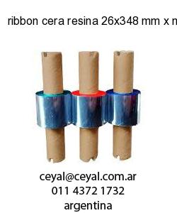 ribbon cera resina 26x348 mm x mts