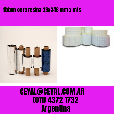ribbon cera resina 26×348 mm x mts