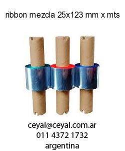 ribbon mezcla 25x123 mm x mts