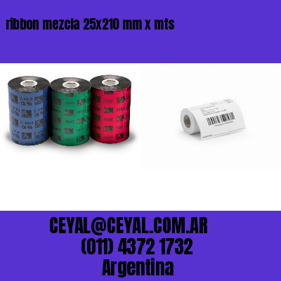 ribbon mezcla 25×210 mm x mts