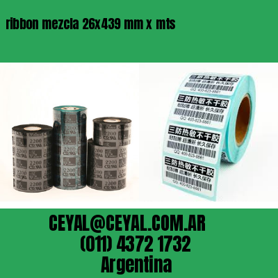 ribbon mezcla 26×439 mm x mts