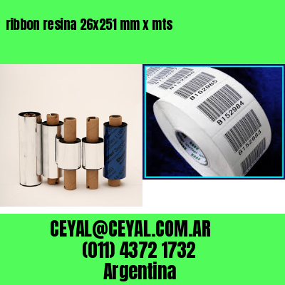 ribbon resina 26×251 mm x mts