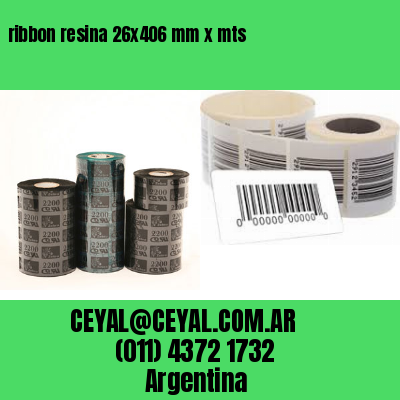 ribbon resina 26×406 mm x mts