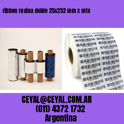 ribbon resina doble 25×252 mm x mts