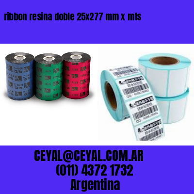 ribbon resina doble 25×277 mm x mts