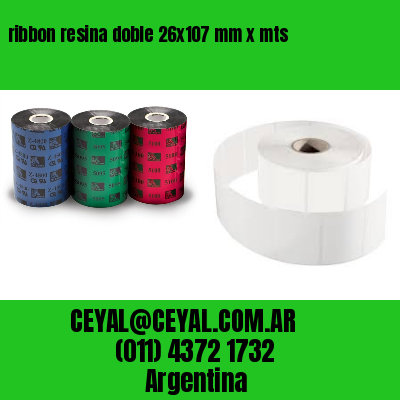 ribbon resina doble 26×107 mm x mts