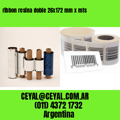 ribbon resina doble 26×172 mm x mts