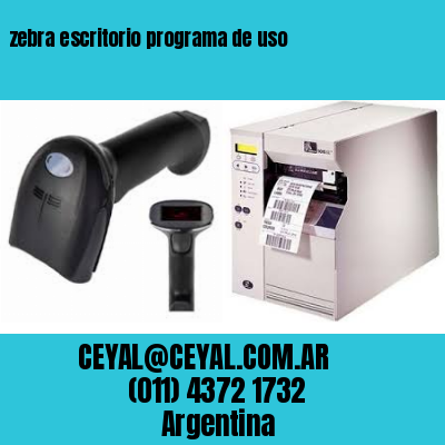 zebra escritorio programa de uso