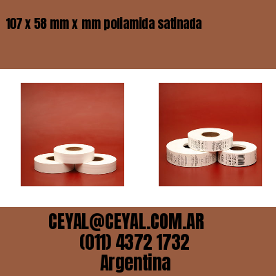 107 x 58 mm x mm poliamida satinada