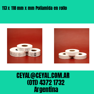 113 x 118 mm x mm Poliamida en rollo