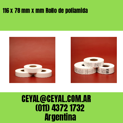 116 x 78 mm x mm Rollo de poliamida