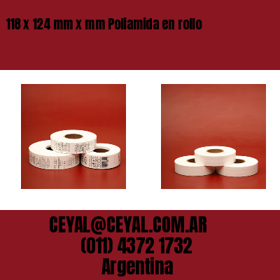 118 x 124 mm x mm Poliamida en rollo