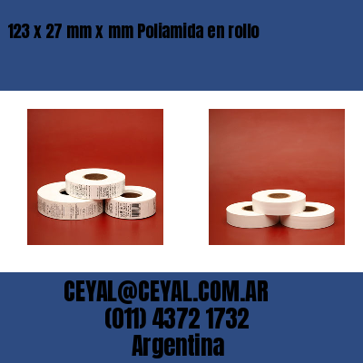 123 x 27 mm x mm Poliamida en rollo