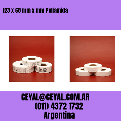 123 x 68 mm x mm Poliamida