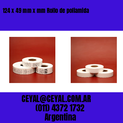 124 x 49 mm x mm Rollo de poliamida