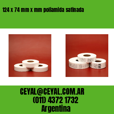 124 x 74 mm x mm poliamida satinada