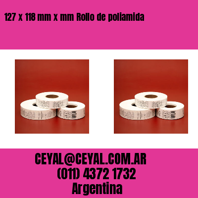 127 x 118 mm x mm Rollo de poliamida