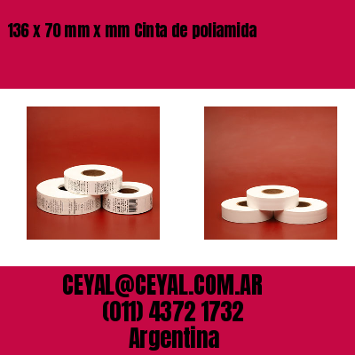 136 x 70 mm x mm Cinta de poliamida