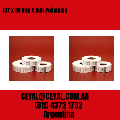 137 x 59 mm x mm Poliamida