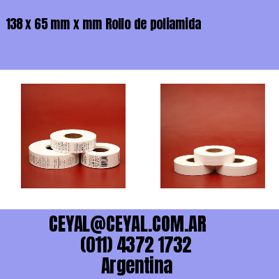 138 x 65 mm x mm Rollo de poliamida