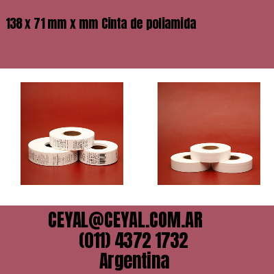 138 x 71 mm x mm Cinta de poliamida