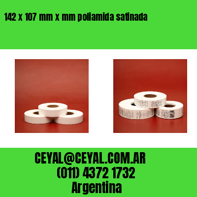 142 x 107 mm x mm poliamida satinada