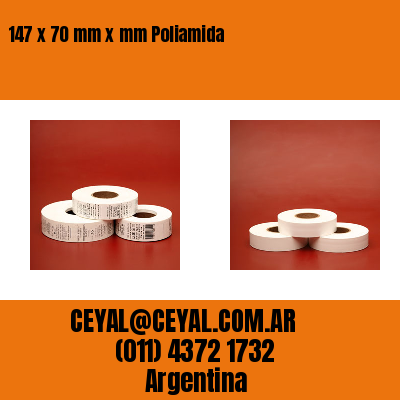 147 x 70 mm x mm Poliamida