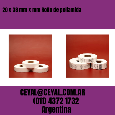 20 x 38 mm x mm Rollo de poliamida