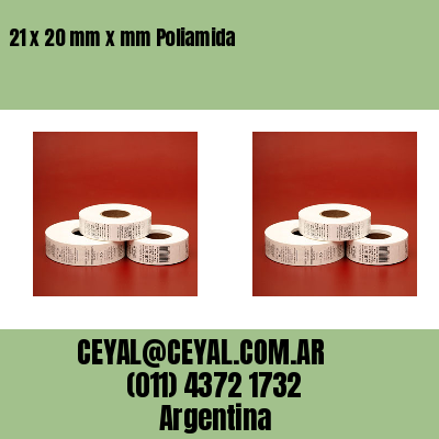 21 x 20 mm x mm Poliamida