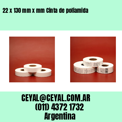 22 x 130 mm x mm Cinta de poliamida